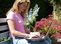 Laptop outdoors